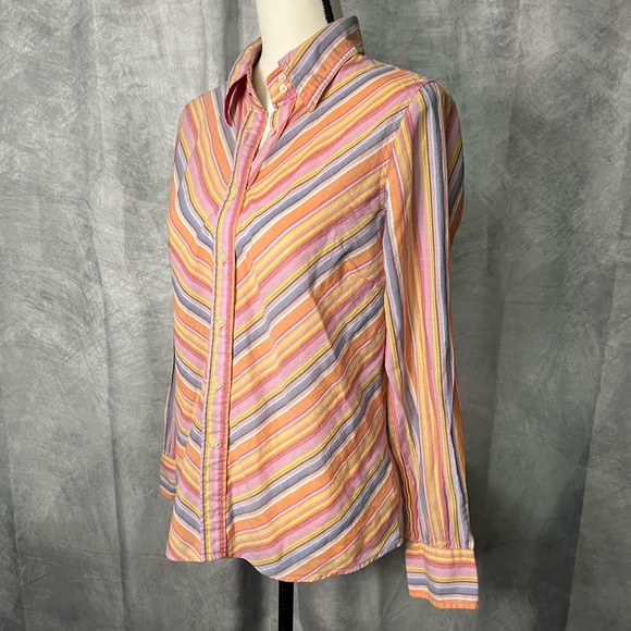 Tommy Hilfiger Orange, Yellow, Blue, White etc. Colorful Pastel Button Down - 12 - Picture 3 of 12